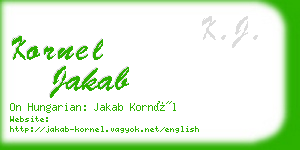 kornel jakab business card